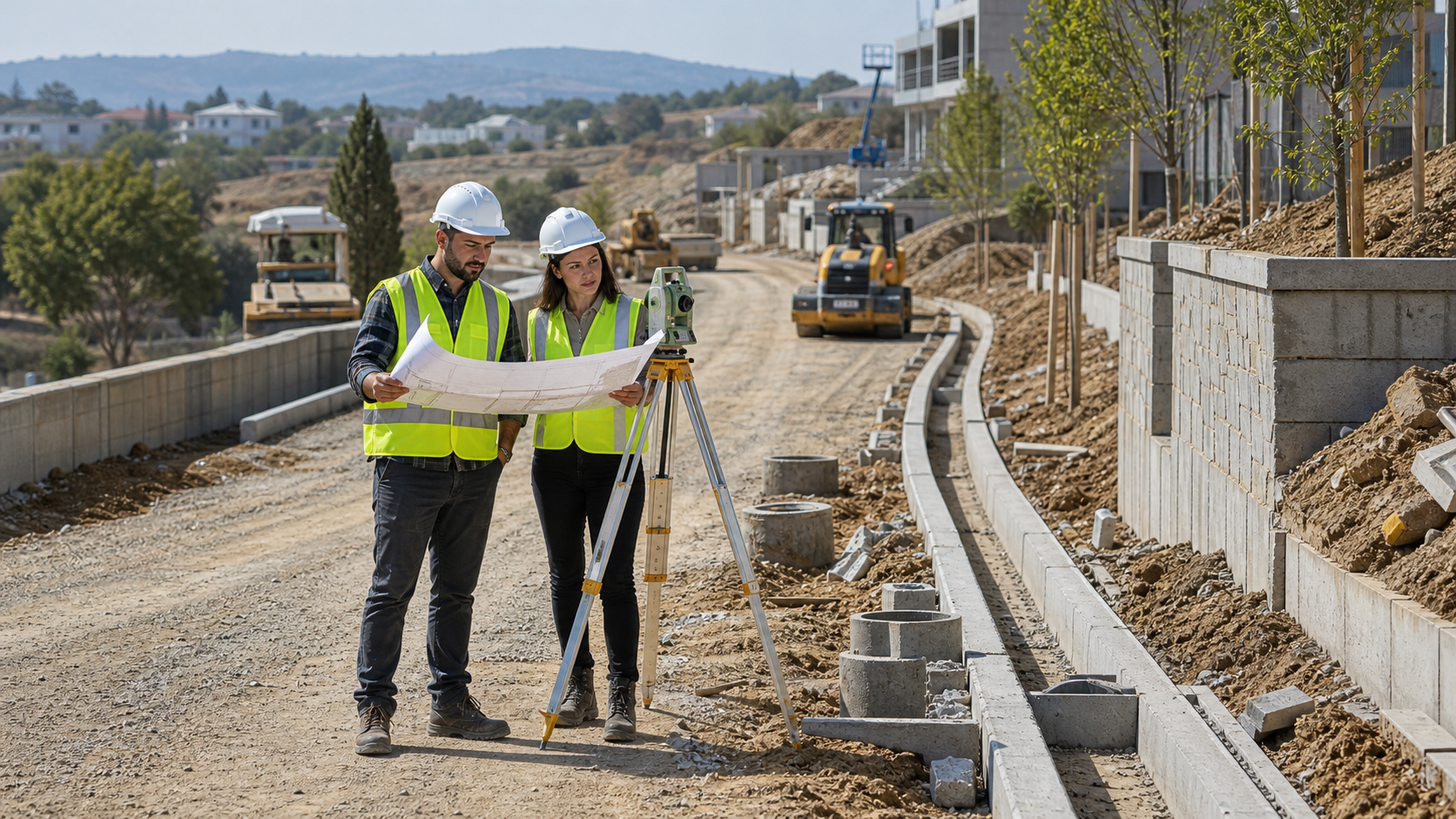Civil works, utilities, roads, and infrastructure form the first layer of Aurevon construction value.
